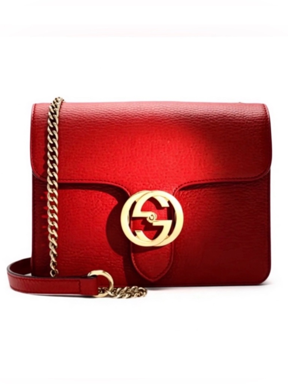 Gucci Interlocking G Small Dollar Red Crossbody